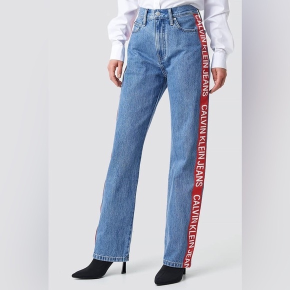 Calvin Klein Jeans Denim - Calvin Klein High Rise Straight Jeans Premium Italian Denim Size 29 100% Cotton